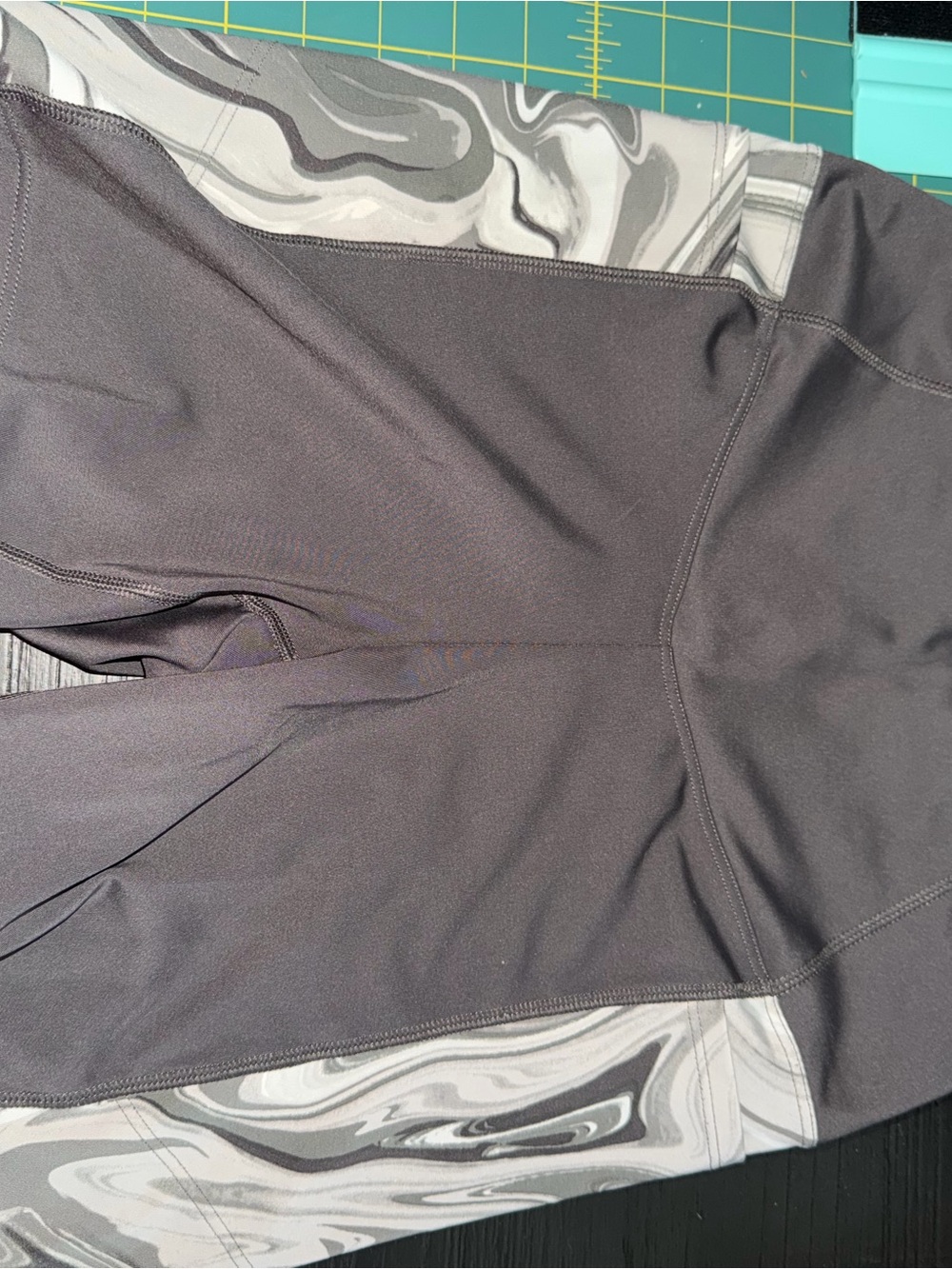 PINK Victoria's Secret Gray Marble Bike Shorts with pockets